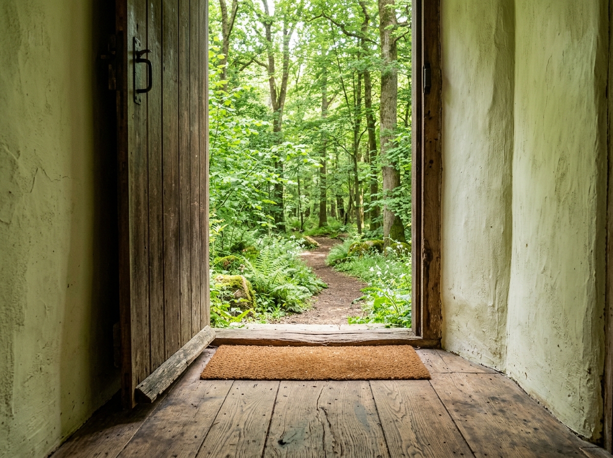 Inviting space with open door to the forest – OsteoEarth